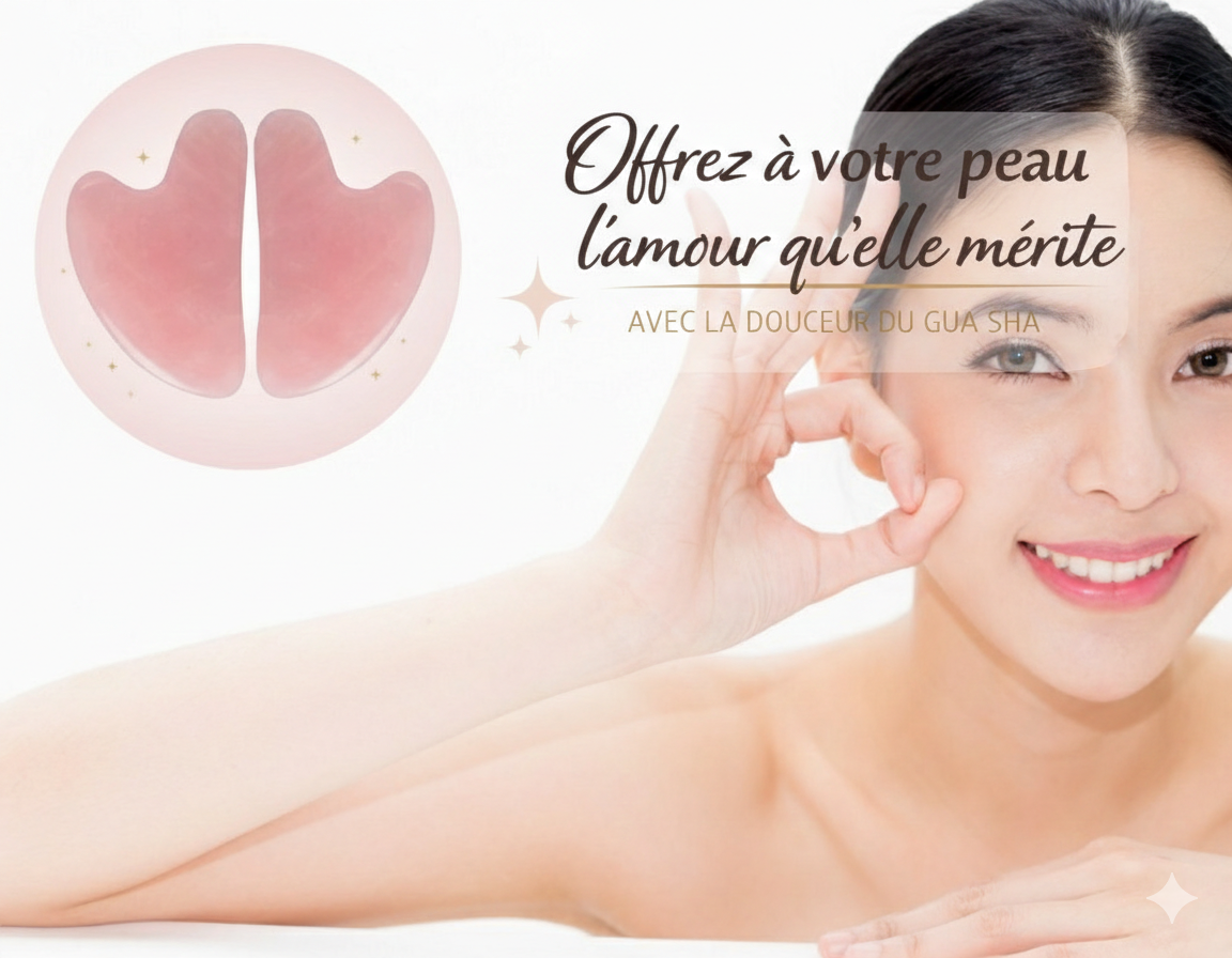 Gua Sha Quartz Rose - Votre Rituel Beauté